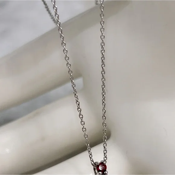 Niassa Ruby Orissa Rhodolite Garnet Sterling Silver Pendant Necklace - Picture 7 of 12